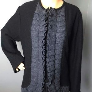 Avellini Women’s Boiled Wool 2X Cardigan Jacket